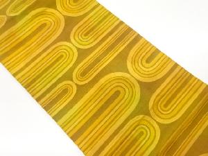 抽象横段模様織出し名古屋帯